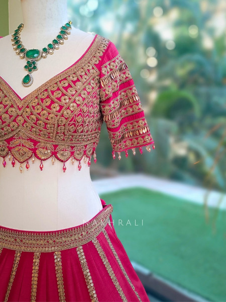 Samraddhi Crimson Red Bridal Lehenga Set