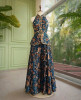Ila Teal Blue Indo-Western Palazzo Set