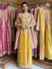 Noor-e-Tissue Yellow Straight Suit Set