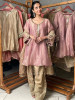 Gildora Pink Tissue Organza Farshi Suit Set