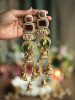Alora Red Stone Long Kashmiri Earring