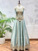 Zehyr Sea Green Embroidered Indo Western Lehenga Set