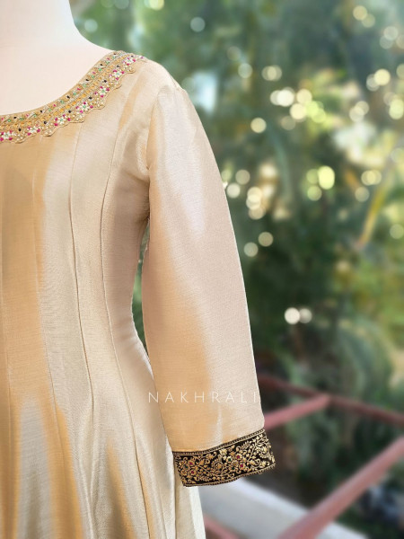 Zyra Black Anarkali Set with Embroidery Detailing