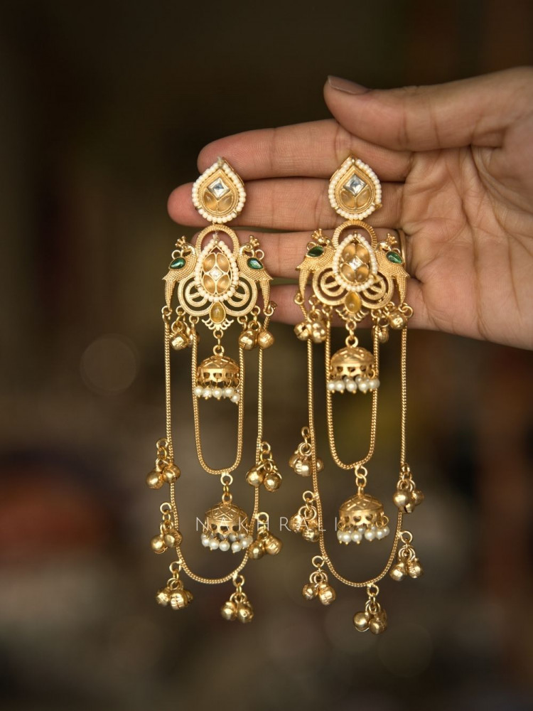 Image of Aurevia Peach Heritage Long Earrings