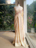 Ecru Grace Cream Embroidered Elegance Saree with Sequin Detailing