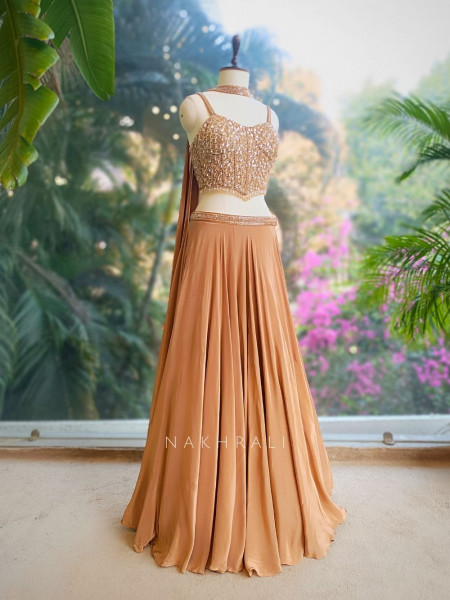 Briona Sequin and Beadwork Corset Lehenga Set