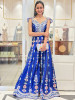 Opal Essence Blue Jumpsuit with Cutdana and Beads Work