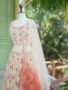 Aarvi Cream Floral Printed Lehenga with Sequin Corset Blouse