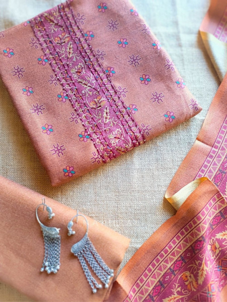 Winter Weaves Brown Woolen Suit Set