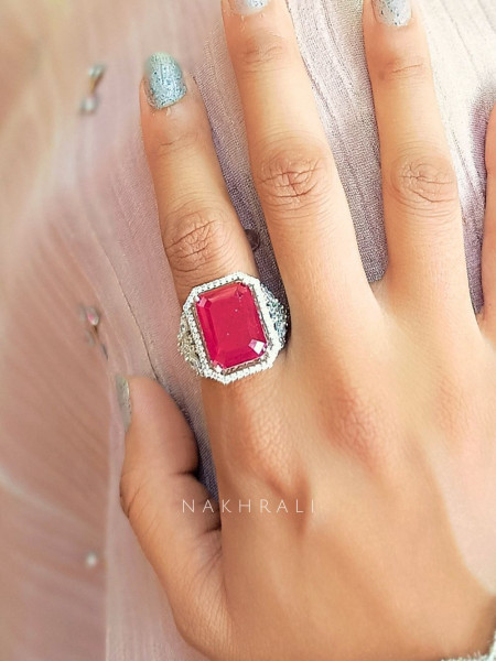 Eternal Royale Red Statement Ring