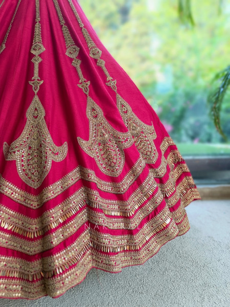 Samraddhi Crimson Red Bridal Lehenga Set