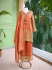 Riyana Peach Suit Set with Cut Dana Embroidery