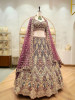 Amira Wine Embroidered Net Lehenga with Sequin Work