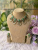 Lumiere Sea Green Stone Necklace Set