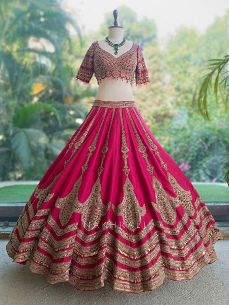 Samraddhi Crimson Red Bridal Lehenga Set