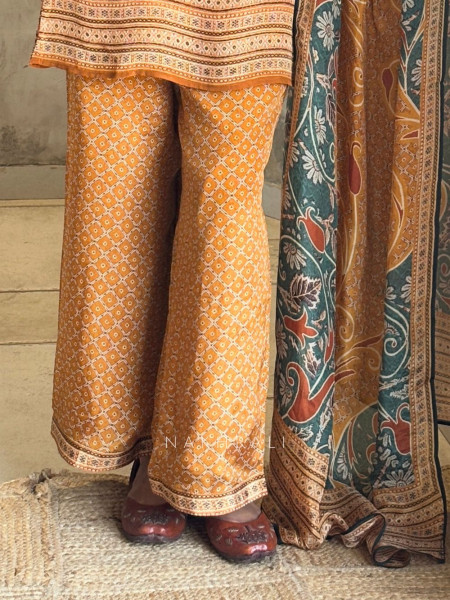 Virelle Yellow Printed Suit Set