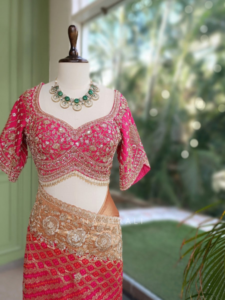 Kritisha Magenta Saree with Readymade Blouse