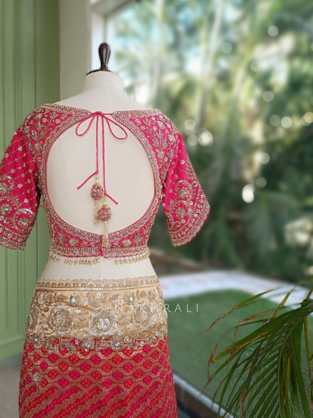 Kritisha Magenta Saree with Readymade Blouse