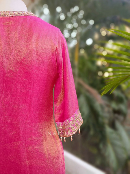 Kesar Gul Magenta Zardozi Skirt Suit Set