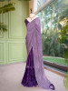 Noorani Bandhan Purple Georgette Saree