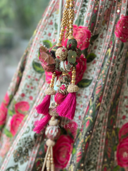 Wildrose Green Indo-Western Jacket Lehenga