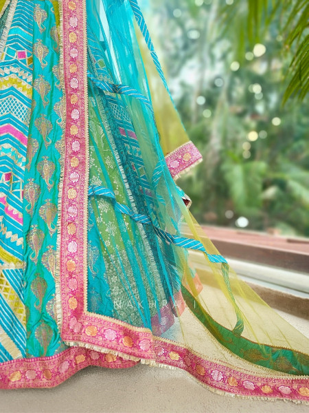 Chromatic Weave Multicolor Kalidar Lehenga Choli