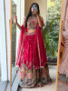 Jharokha Tales Red Lehenga with Pichwai-Inspired Embroidery