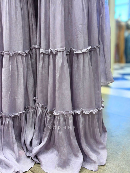 Amira Lavender Cut Dana Gharara Set