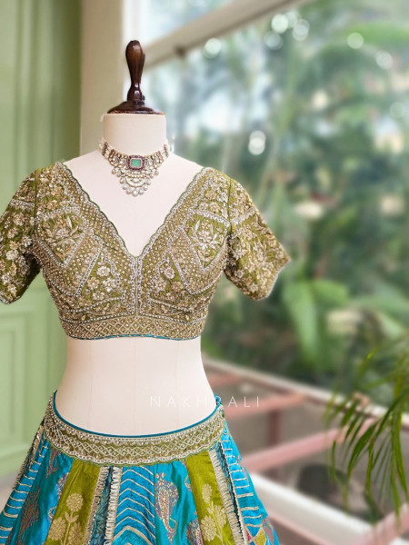 Chromatic Weave Multicolor Kalidar Lehenga Choli