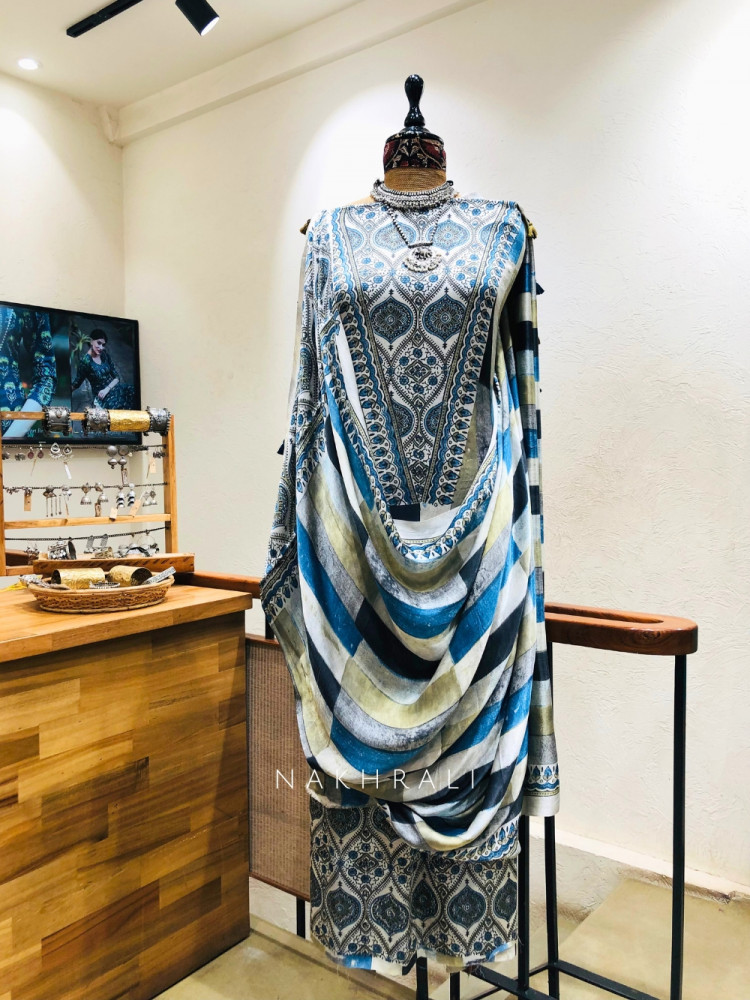 Image of Arnika Dual color  Modal Dress Material Set with Basic Print