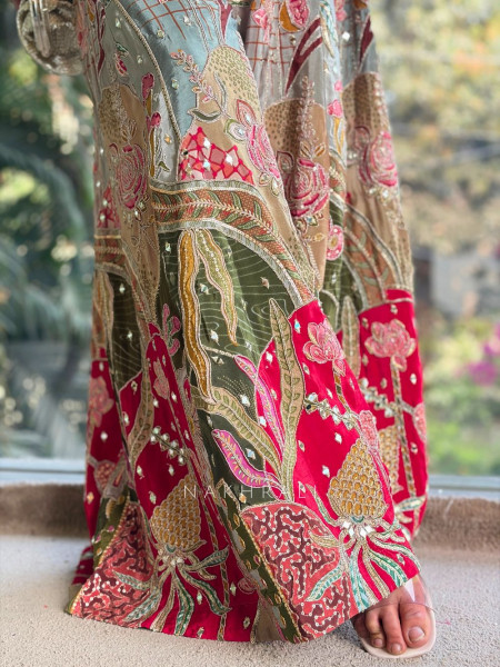 Vanika Multicolor Jumpsuit with Sequin and Zari Work