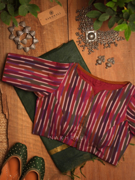 Malini Green Kota Doria Saree