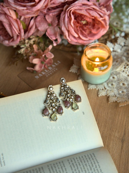 Veloura Sage Green Heirloom Drop Earrings