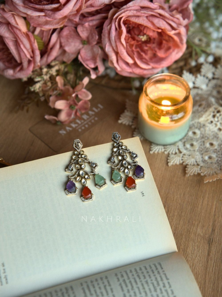 Image of Veloura Orange Heirloom Drop Earrings