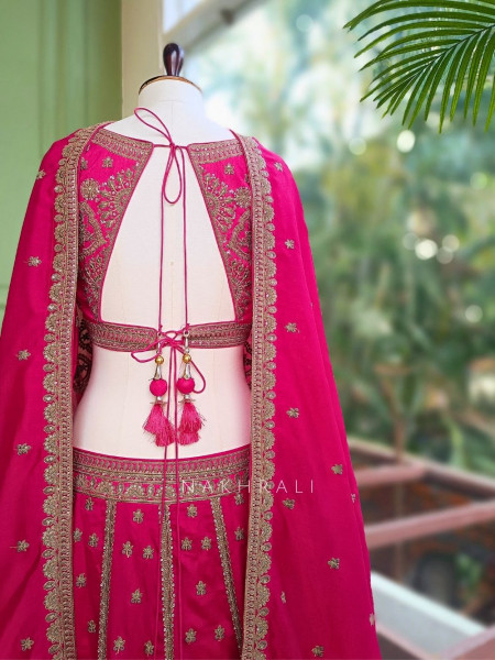 Toshika magenta Lehenga Set with Detailed Embroidery Work