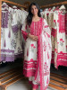 Serene Earth Magenta Crochet Palazzo Suit