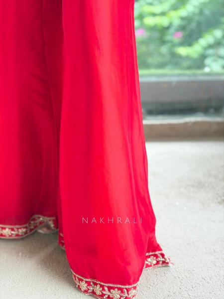 The Nizam Bib Red  Suit Set