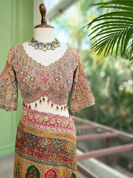 Marvella Multicolor Printed Saree with Sequin Work