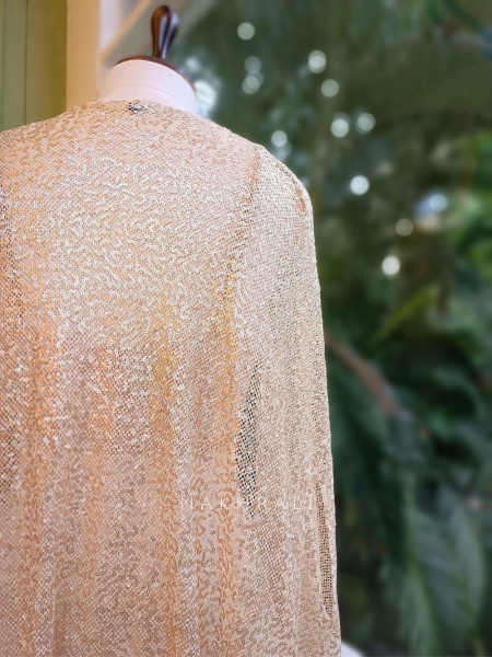 Seren Beige Sequin Cape Palazzo Set