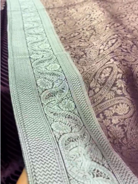 Velour Bloom Purple Velvet Dress Material with Embroidered Detailing