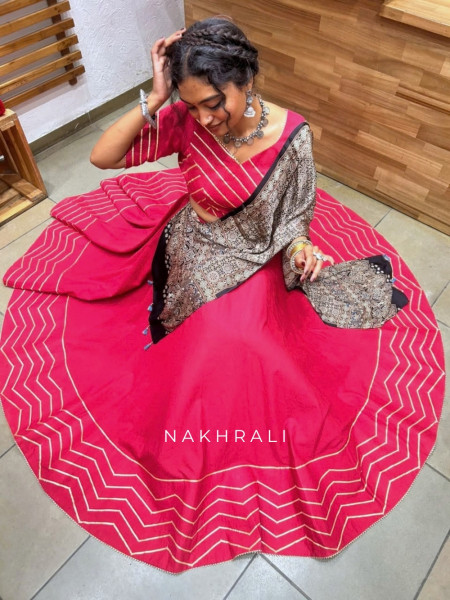 Kritiva Pink Pure Cotton Lehenga Choli