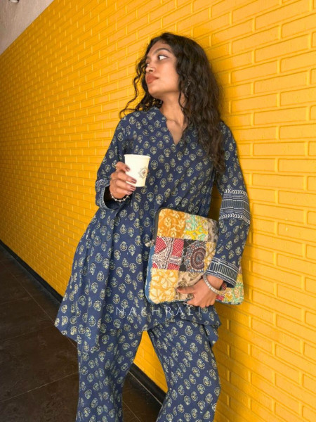 Tulip Blue Cotton Co-ord Set