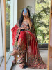 Aura-Miyan Blue Crepe Silk Farshi Suit Set