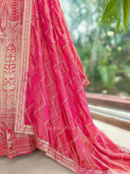 Gulaal Noorani Brocade Kalidar Lehenga Set
