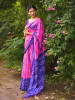 Riva Purple &amp; Pink Tie-Dye Saree