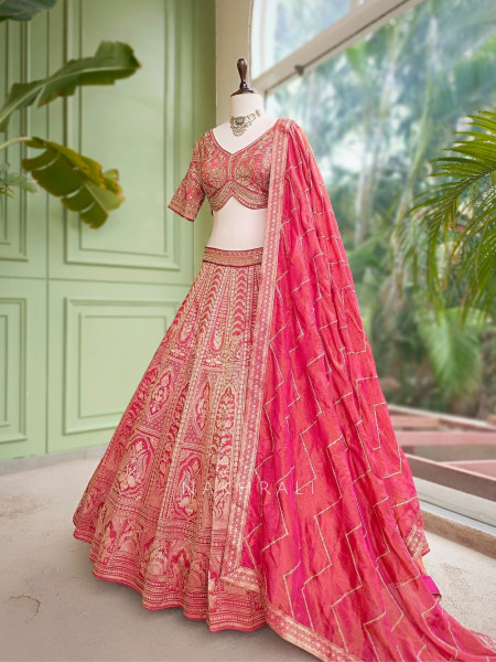 Gulaal Noorani Brocade Kalidar Lehenga Set