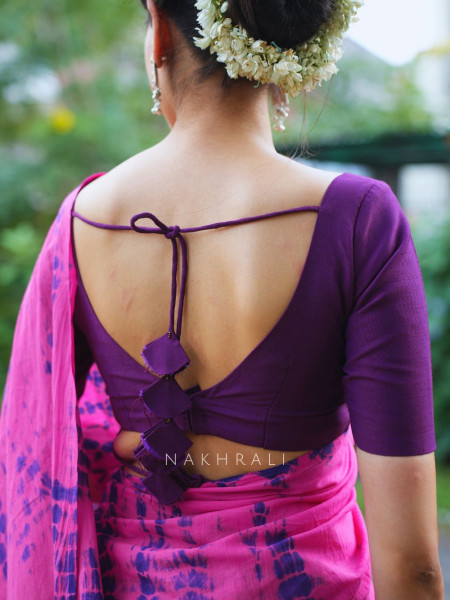 Riva Purple & Pink Tie-Dye Saree