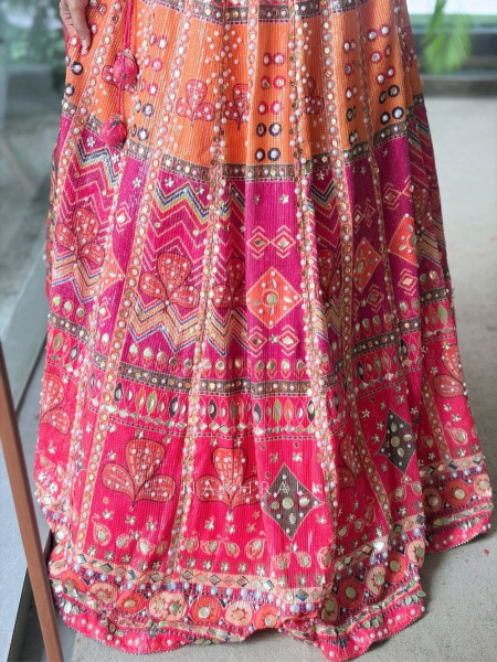 Jashn Ombre Multicolor Carnival Lehenga
