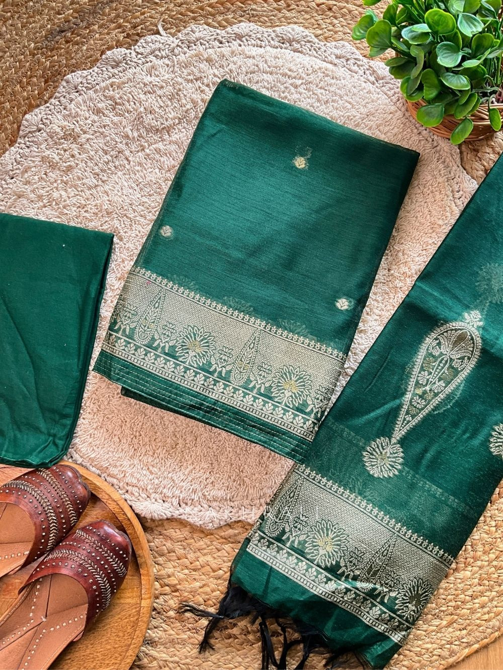 green color dress material Dark Green Color Brocade Fabric, Jacquard Brocade Fabric, Costume Dress Fabric, by the Yard