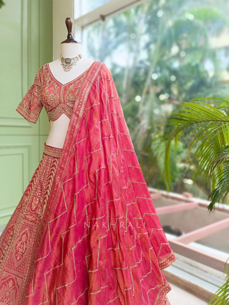Gulaal Noorani Brocade Kalidar Lehenga Set